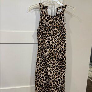 New York & Company Animal Print Sleeveless Dress